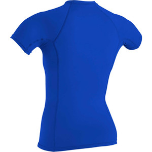 O'Neill Womens Basic Skins Short Sleeve Crew Rash Vest TAHITIAN BLUE 3548